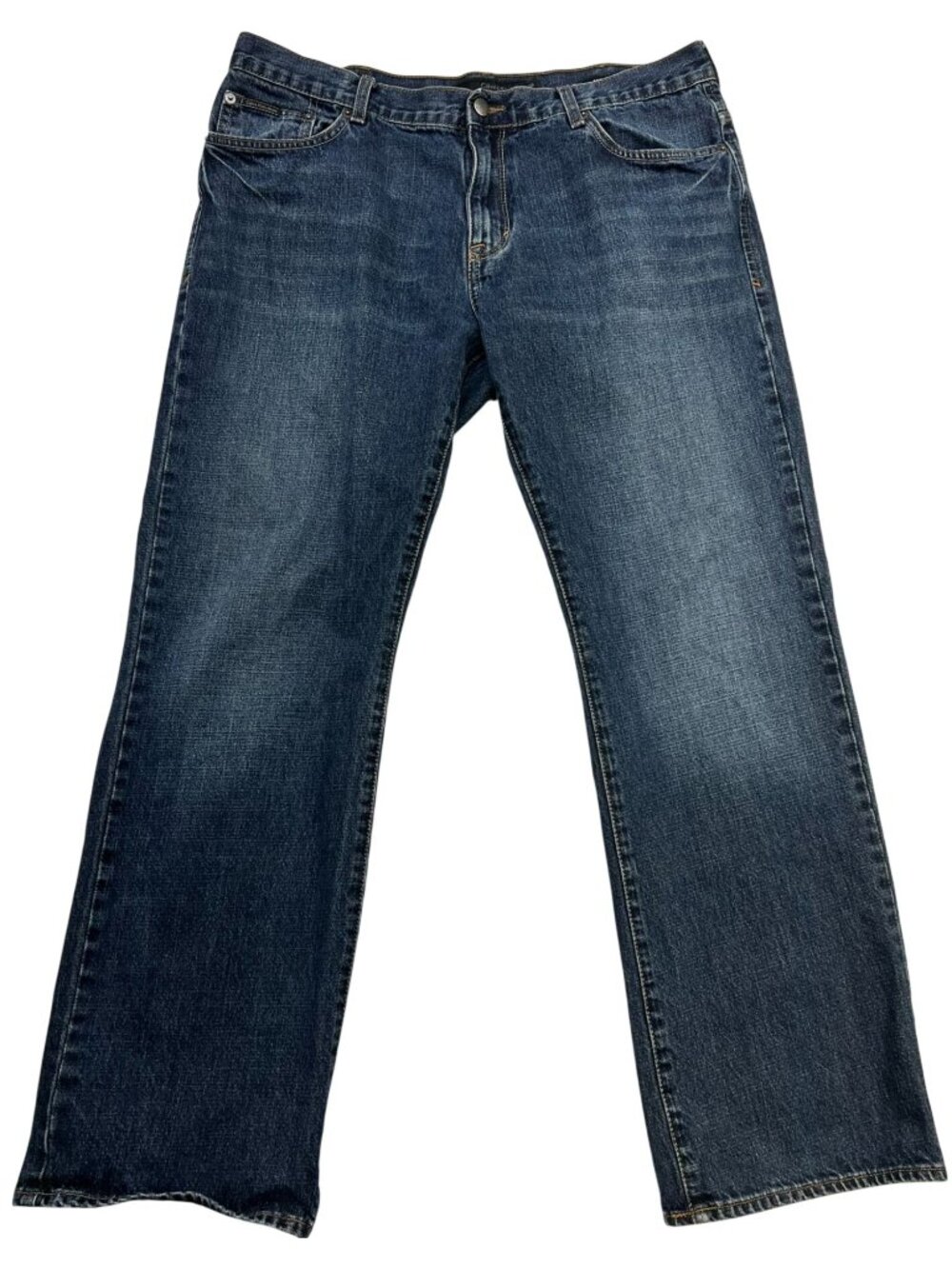 Calvin Klein Men's Bootcut Denim Jeans Stretch Size 38 Blue Dark Wash Pockets